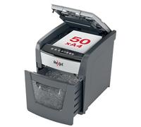 Rexel Optimum Auto Feed+ 50 Sheet Automatic Cross Cut Paper Shredder, P-4 Security, Home/Home Office, 20 Litre Removable Bin, 2020050X, Black