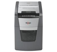 Rexel Optimum AutoFeed+ 100M. Shredding type: Micro-cut shredding Working width: 22 cm Shredding size: 2x15 mm. Width: 365 mm Depth: 430 mm Height: 530 mm