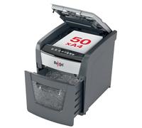 Rexel Optimum Auto Feed+ 50 Sheet Automatic Cross Cut Paper Shredder, P-4 Security, Home/Home Office, 20 Litre Removable Bin, 2020050X, Black