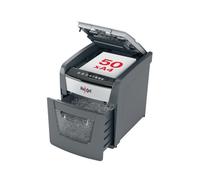 Rexel Optimum Auto Feed+ 50 Sheet Automatic Cross Cut Paper Shredder, P-4 Security, Home/Home Office, 20 Litre Removable Bin, 2020050X, Black