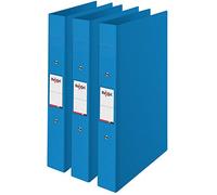 Rexel Pack of 3 Blue A4 Ring Binders, 42mm Spine, Holds 190 Sheets | Strong Polypropylene Filing Folders, Perfect for Organising Your Paperwork, Well Suited For Home, Office and School Use