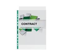 Rexel Pocket Reinforced Green Strip Top-opening A4 Glass - Pack 100