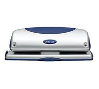 Rexel Precision 425 4 Hole Punch, 25 Sheet Capacity, Paper Alignment Indicator, Metal, Silver/Blue, 2100754