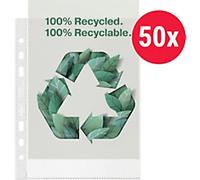 Rexel Punched Pockets A5 Embossed Transparent 70 microns PP (Polypropylene) 6 Holes 2115703 Pack of 50
