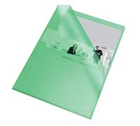 Rexel Quality A4 Document Folder, Green Embossed, 115mic, Cut Flush, Copy Safe, Pack of 100, 2115638
