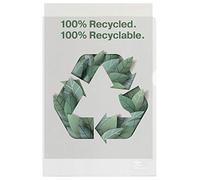 Rexel Recycle A4 Folders, Embossed Extra Strong PP, 100 Micron, Pack 100 | For work, school or home; Non-toxic plastic (industrial waste/offcuts or production leftovers