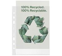 Rexel Recycle A5 Pockets, Embossed Strong PP, 70 Micron, Pack 50 | Copy-safe pockets protect pages; For work, school or home