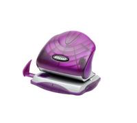 Rexel S215P 2 Hole Punch, 15 Sheet Capacity, Paper Size Guide Bar, Plastic, Purple, 2101225