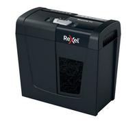 Rexel X6 Cross Cut Paper Shredder, Shreds 7-6 Sheets (70-80 gsm), P4 Security, Home/Home Office, 10 Litre Removable Bin, Quiet and Compact, Secure Range, 2020122, Black