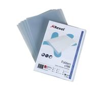 Rexel Superfine Cut Flush Folder A4 Clear (Pack of 100) 12175