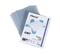 Rexel Superfine Cut Flush Folder A4 Clear (Pack of 100) 12175