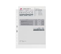 Rexel Superfine Top Opening Pocket Embossed Smudge Free with Thin Polypropylene Design (A4, Clear, Pack of 100)