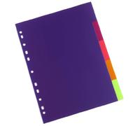 Rexel Translucent Polypropylene Multicolour 5 Part Divider