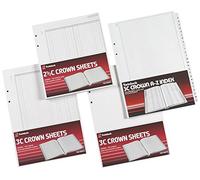 Rexel Twinlock Crown 3C Refill Sheets Double Ledger (Pack of 100 Sheets), White