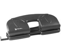 ACCO REXEL Hole Punch V412 – 4-Hole, 12-Sheet, Metal, Adjustable Guide, Black