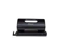 Rexel Value 210 2 Hole Punch, 10 Sheet Capacity, Adjustable Guide Bar, Metal, Black, 2100759