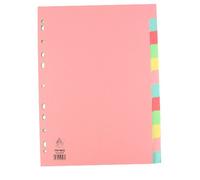 A4 Manilla Divider 12-Part Pink with Assorted Tabs WX01515