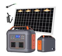 Rexhan 300W Portable Power Station, LiFePO4 Battery, Mobile Battery Power, Solar Generator, Emergency Outdoor Power, 50W Solar Panel, 2025 Version, 240V AC Outlet, RVs, Camping, Outdoor, USB-C (300W)