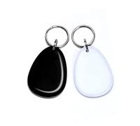 RexID Rewritable 125KHz Blank Keyfob Tag Working with RexID Programmer for Flexible Programming of Different Custom Formats,Facility Codes,and ID Range for On-Demand Production (25Pack, Black)