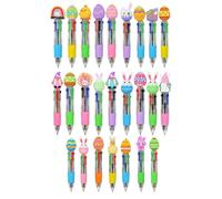 Rexinc 25PCS Easter Bunny Multicolor Pens Bulk, 4-in-1 Retractable Ballpoint Pens, Cute Easter Party Favors Basket Stuffers, Easter Party Favors Gifts