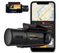 V3 Dual Camera Front And Inside Cabin Infra Night Vision Full Hd 1080P Wifi Car Taxi Dash Cam With BuiltIn Gps Supercapacitor, 2.7 Lcd Screen, Parking Monitor, Mobile App