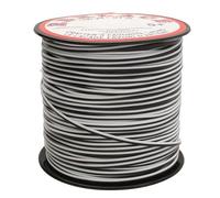 Rexlace Flat Plastic Lacing - Latex-Free Boondoggle Braiding Lanyard, Black and White, 0.092" Wide, 0.035” Thick, 100 Yards (91 Meters)