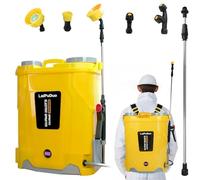 RexLeLXB 5.3Gal Battery Powered Backpack Sprayer Compatible with DeWalt 20V Battery, Electric Backpack Sprayer with 4 Nozzles, 0-100 PSI Adjustable Pressure for Weeding, Spraying & Cleaning