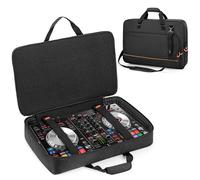 Rexmica DJ Controller Carrying Case Compatible with Pioneer DDJ SR/DDJ SR2 / DDJ REV1 / Denon MC4000 / Numark NVII/Hercules Inpulse 500, DJ Controller Bag for DJ Cable or Accessories (M, Black)