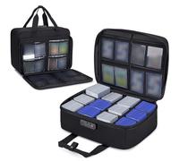 Rexmica Graded Card Case for 600+ 35pt Top Loader, Trading Card Storage Bag Fits PSA BGS, Touch Magnetic Cards, Rigid Card, Sports Card, Slab Card Case Holder with Combination Lock (Patented Design)