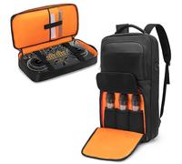 Rexmica Padded DJ Controller Storage Bag Backpack Compatible with DDJ 400 / DDJ-SB2 / DDJ-SB3 / DDJ-REV1 / DDJ-FLX4, DJ Controller Carrying Case with Laptop Sleeve for DJ Equipment and Cable