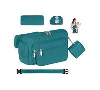 Rexmore Fanny Pack Diaper Bag with Portable Changing Pad, Adjustable Crossbody Waistpack for Women, Dark Green, 11 x 3.15 x 7.87 inches, Fashion Small Diaper Bag