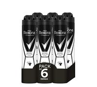 Rexona Invisible Antiperspirant Deodorant Black&White - Pack of 6 x 200 ml (Total: 1200 ml)