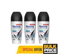 Rexona Invisible Dry Fresh 72H Women Deodorant Roll-On Anti-White Marks 3-Pack
