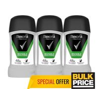 Rexona Men Invisible Fresh Power Stick Deodorant Anti-Stain Sweat Protect 3-Pack