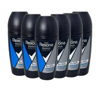 Rexona Men Maximum Protection Roll-On Deodorant Cobalt Dry Antiperspirant with Protection Against Heavy Sweating and Body Odour 50 ml Pack of 6