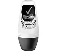 Rexona Men Roll-On Invisible on black and white clothes, antiperspirant deodorant, 6 x 50 ml