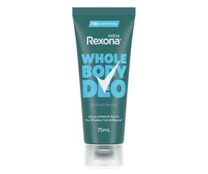 Rexona Men Whole Body Deodorant Cream Ocean Rush 75ml - 72H Whole Body Odour Protection - Aluminium Free Formula