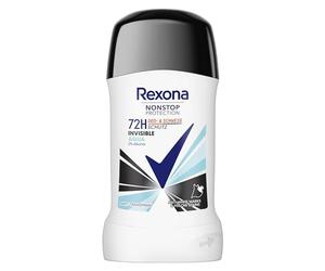 Rexona Nonstop Protection Invisible Aqua Deodorant Stick Anti Perspirant with 72 Hours Protection Against Sweat and Body Odour 50 ml