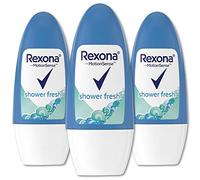 Rexona Shower Fresh Underarm Odour Protection Roll On, 3 x 50ml