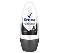 REXONA Women Antiperspirant Roll On Deodorant Invisible Dry Black+White 50ml