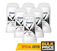 Rexona Women Invisible BW Deodorant Stick 48H Sweat Protection Anti-Stain 6-Pack