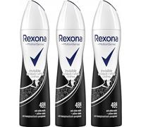 Rexona Women Invisible Diamond Deodorant Spray, Pack of 3 x 150 ml