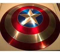 REXRYZ Captain America Shield - The Falcon and The Winter Soldier Shield - Metal Replica, Halloween Medieval Armor Cosplay, LARP Combat Shield, 22 Inch, Ages 1+, Includes Leather Belt