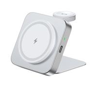 Rexsun T15 Desktop wireless charger Aluminum alloy + silicone + plastic Type-C 1 pc White