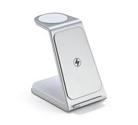 Rexsun T6 Desktop wireless charger Aluminum alloy + silicone + plastic Type-C 1 pc Silver