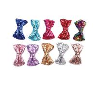 REXVTNS 10pcs Cute Pet Hair Clips | Bowknot Headwear for Dogs/Cats/Small Pets | Fashionable Bowknot Adornment | Sturdy Polyester Accessories