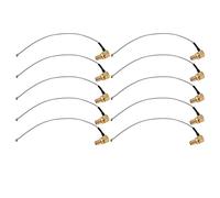 REXVTNS 10Pcs RF Coaxial Cable Right Angle SMA Female to IPX Connector Kit | 50Ω Low Loss Data Transmission | Brass Coax Line for GPS/Network Connectivity/Antenna Systems | 10Pcs