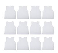 REXVTNS 12 Pack Soccer Training Vests | Breathable Scrimmage Jerseys for Adults | Lightweight Football Practice Vest/Outdoor Sports Gear | High Visibility Colors, Machine Washable (White adult model)