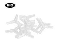 REXVTNS 20PCS Acrylic Y Shape Pump Tee Connector | 4mm Hose for Fish Environment/Oxygen Pump | Clear 3 Way Tubing Joint | Strong & Sturdy Flow Distributor