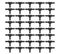 REXVTNS 40pcs Soaker Hose connectors,Plastic Barbed Tee Connector,High - Strength Plastic,Tee Drip Irrigation Tube Joint for Watering System, for Garden, Lawn, Greenhouse (8 / 12mm